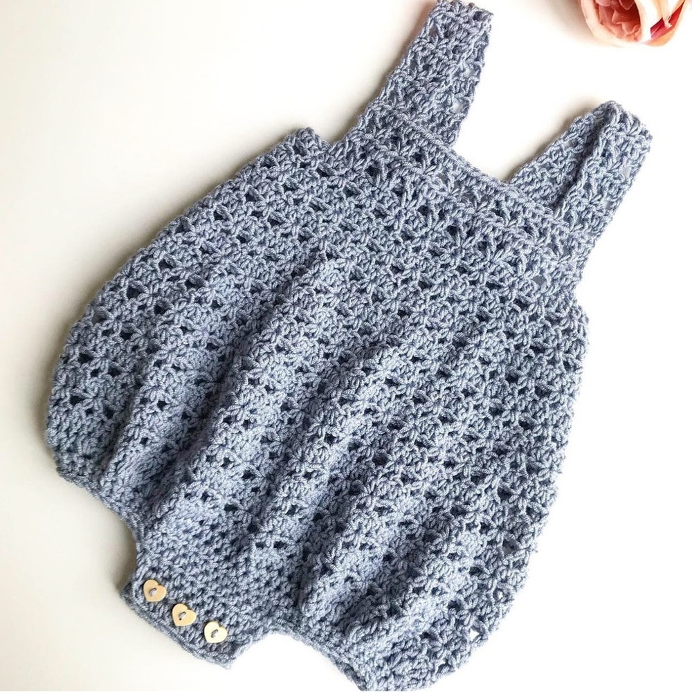 Handmade Crochet Baby Romper